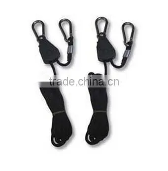 1/4" 1/8" quickly and easily adjustable rope ratchet grow light shade hanger YOYO with 8 feet long braided polypropylene rope