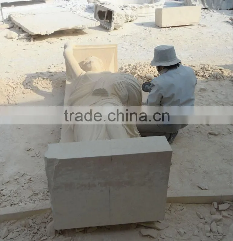 Yellow Decorative Marble Arch Carving Door Frame