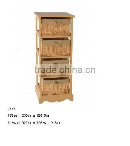 Linyi Tall Wicker drawer baskets for bathroom