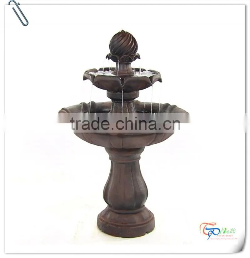 Polyresin Two Tiered Water Outdoor Fountain