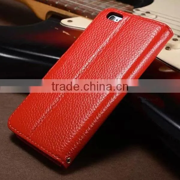 Factory in stock PU Leather Mobile Phone Flip Case for iPhone 6