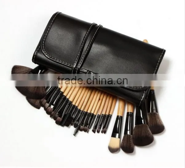 24 Pcs/Pro Cosmetic Makeup Brush Set wooden toiletry Kit best sale