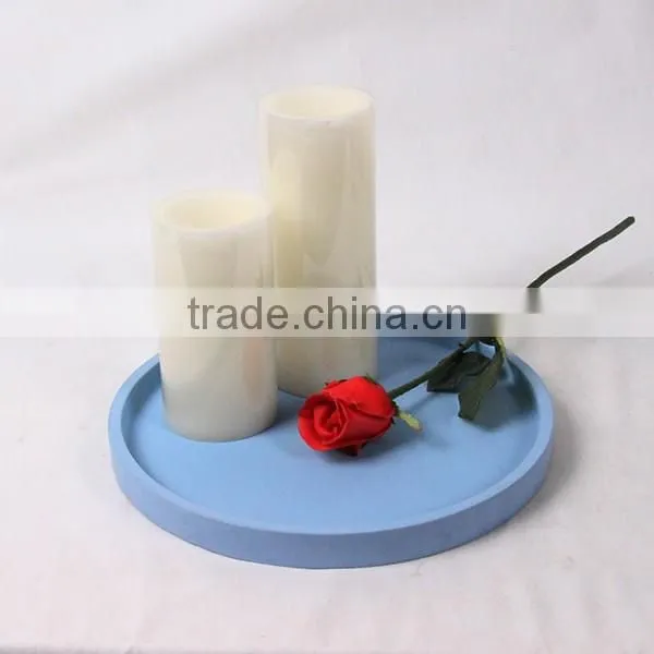 OEM Wholesale cheap oval cement concrete plate/ fruit tray with print