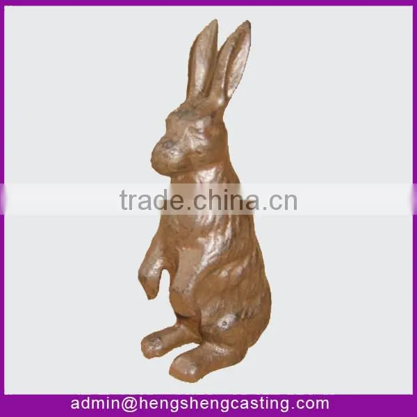 garden animal cast iron decorations rabbit