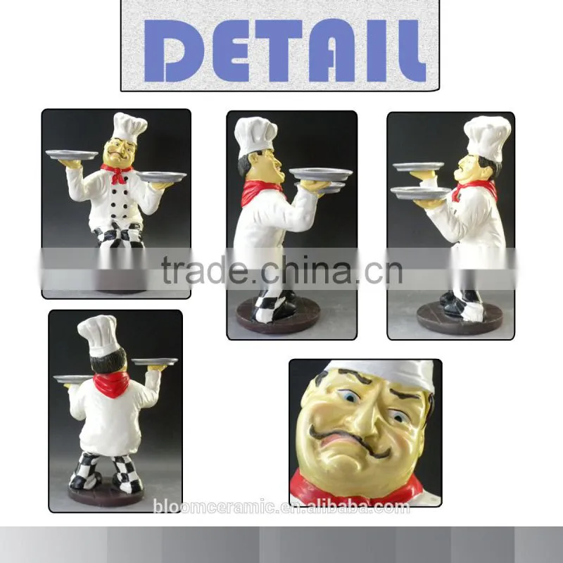 Wholesale resin chef figurines decoration