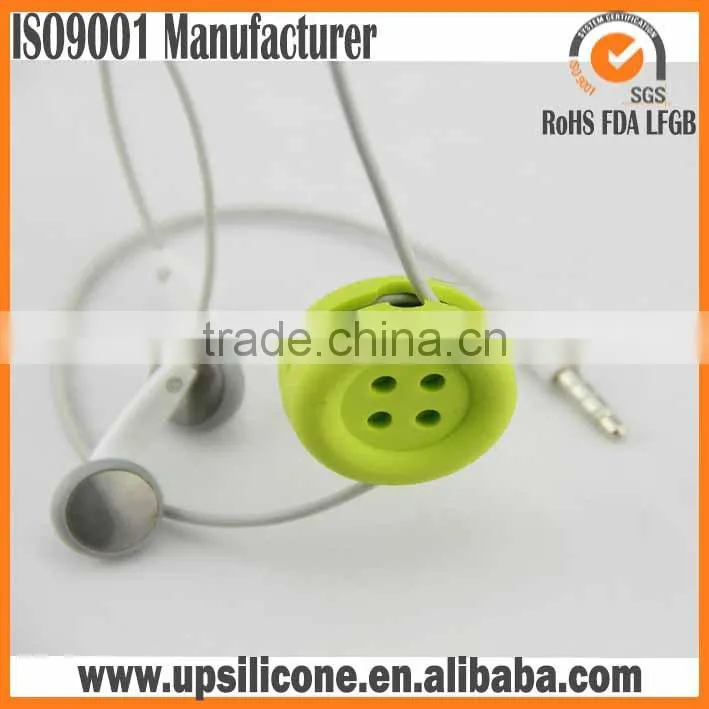 Smart Wrap Silicone Rubber Earphone/earbud Cord Manager Cable Winder Wrap Reel