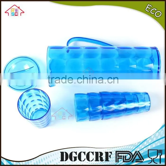 NBRSC set of 5 pcs plastic ps cold water jug drinking water kettle tea pot water jug with cups
