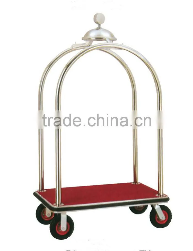 High quality stainless steel hotel luggage cart BY-385