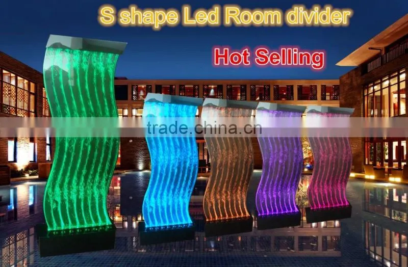 S shape led water bubble screen living room decoration
