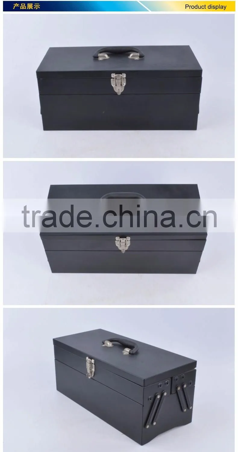 Industry Portable Large Iron 2Layers Tool Box