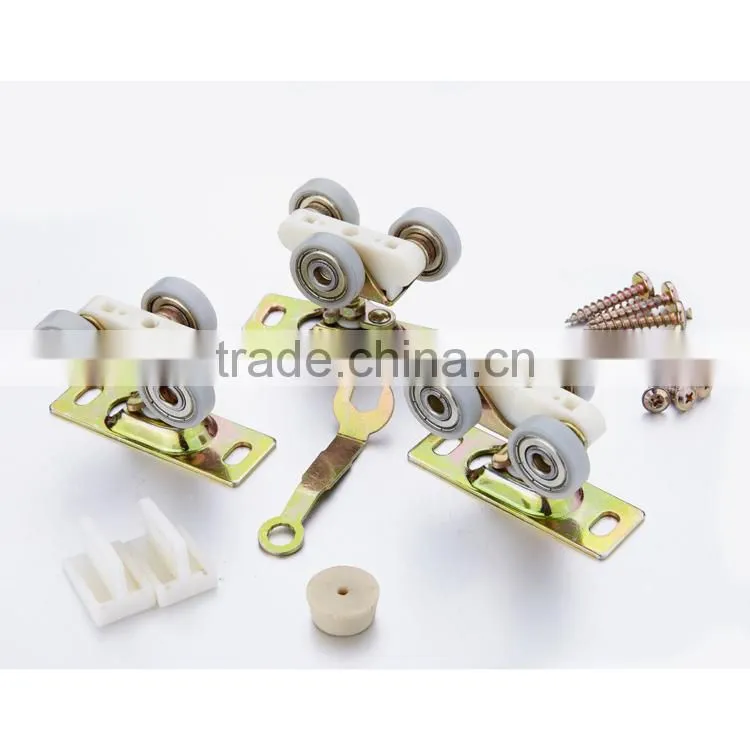 Facoty supply Stainless steel nylon sliding door guide with double wheel