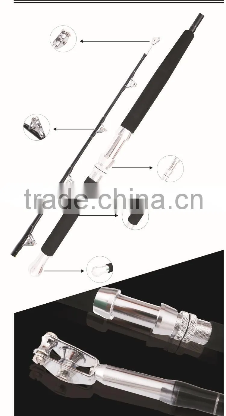 551 Black Trolling Rod Fiberglass Fishing Rod