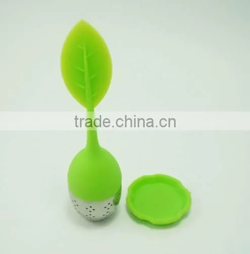 Leaf shape Cheapest silicone Tea Bag Stainless Steel Silicone Tea Infuser