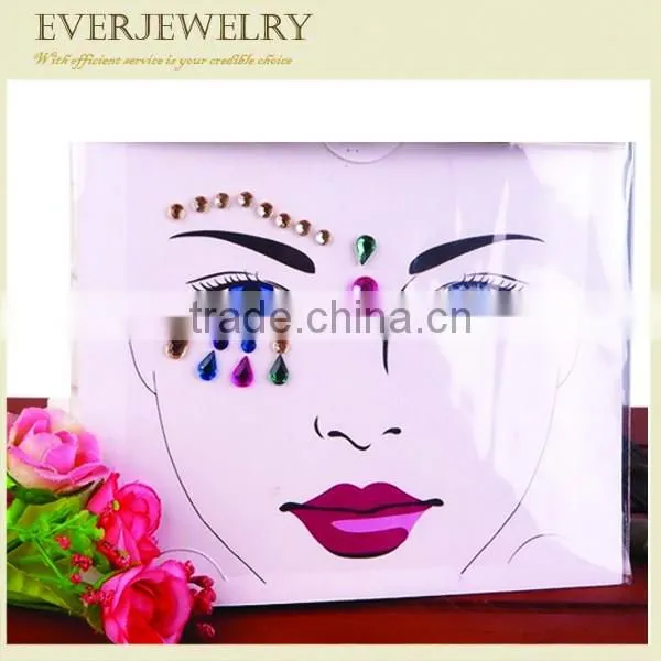 crystal stickers and decotative face rhinestones stickers
