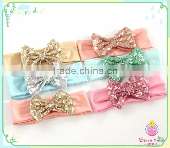 Fancy baby headbands Baby girl flower printed cotton headband