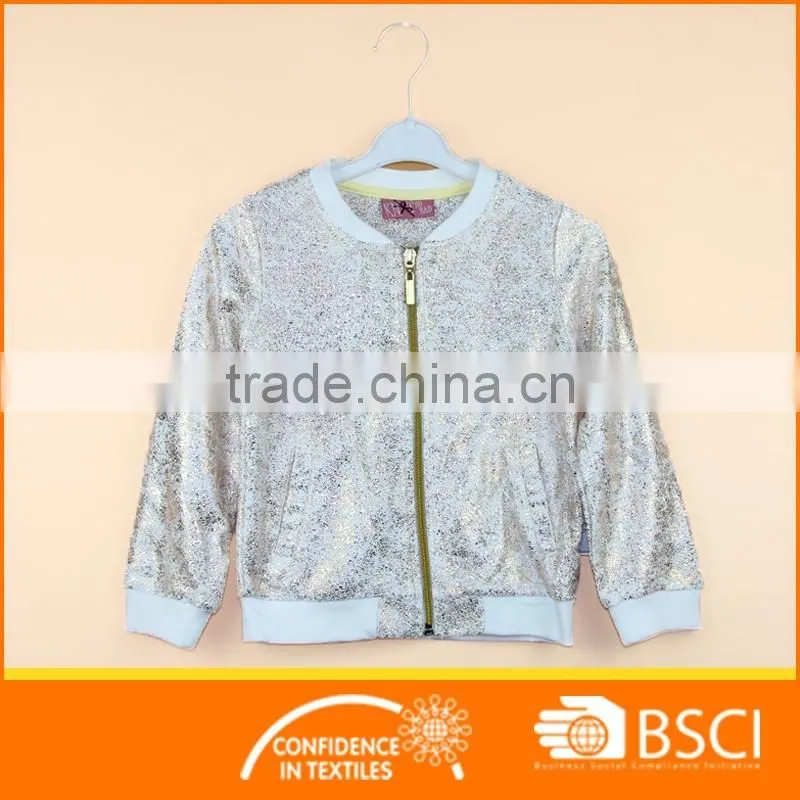 Shinning full open with zipper Jacket Kids Coat