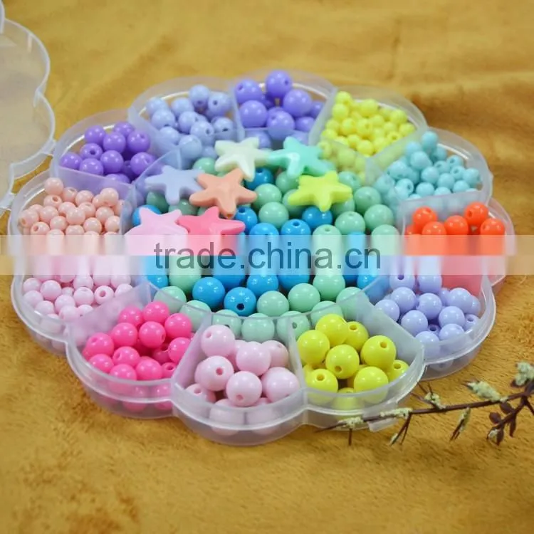 DIY cartoon jewelry beads in transparent box children DIY jewelry accessories little girl toys gift