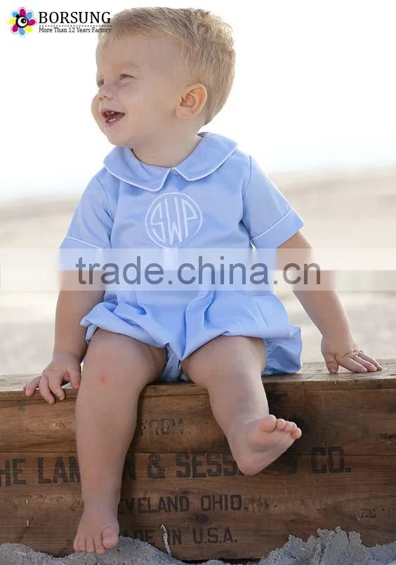 comfortable baby rompers 100% cotton baby boys Embroidery clothes 2017 newest ruffle rompers