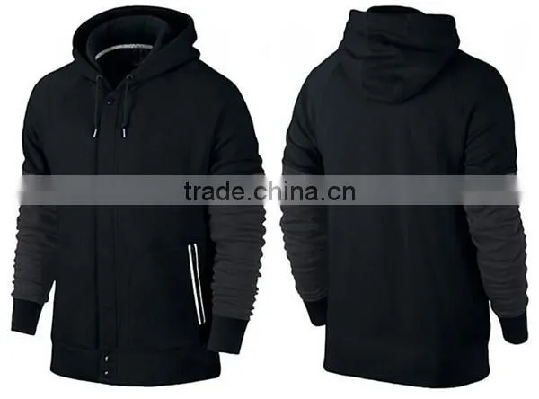 Top quality custom mens zip up branded hoody