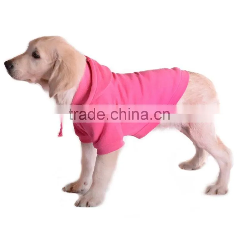 plain pink dog hoodie