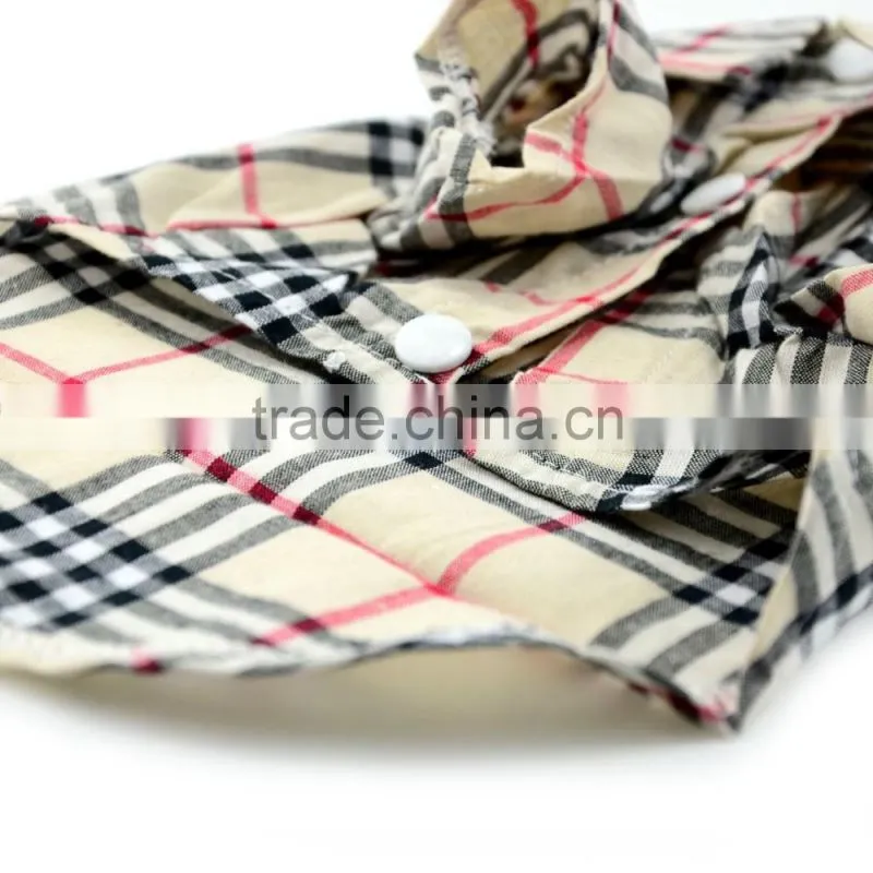 grid Pet Puppy Summer Shirt Pet Clothes T Shirt