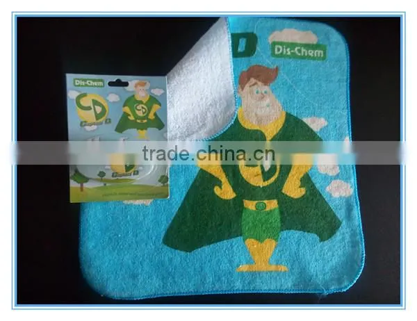 100%Cotton velour reactive printed compressed hand towel