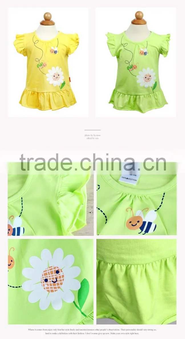 fashion baby girls floral boutique clothing kids wear baby kids tshirts
