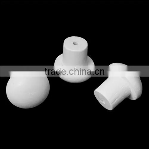 White Mushroom Wood Jewelry Case Box Drawer Pull Handle Knobs 20mmx20mm