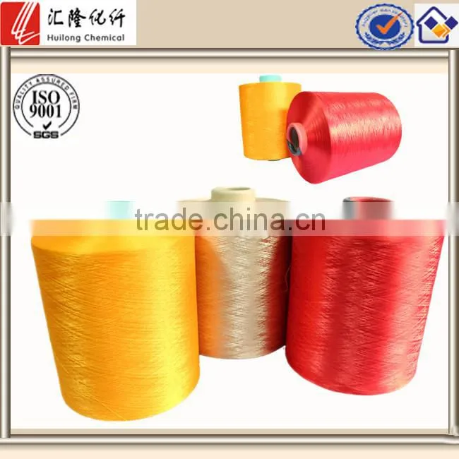 300D/96F HIM bright polyester dope dyed dty yarn from chinese exporter