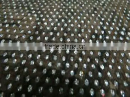 2013 fashion DERUN punching glitter leather fabric for bags