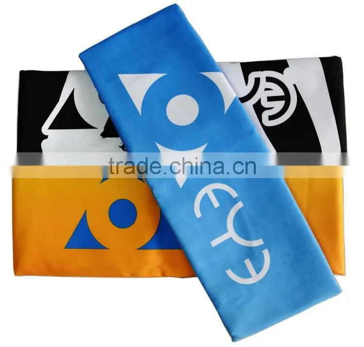 custom print sport microfiber towel with bag