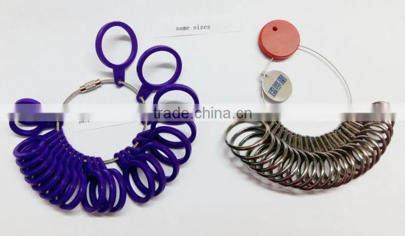 Finger Ring Size Gauge Measure Finger Sizes 3-23 Plastic Ring Jewelry Tool Sizer
