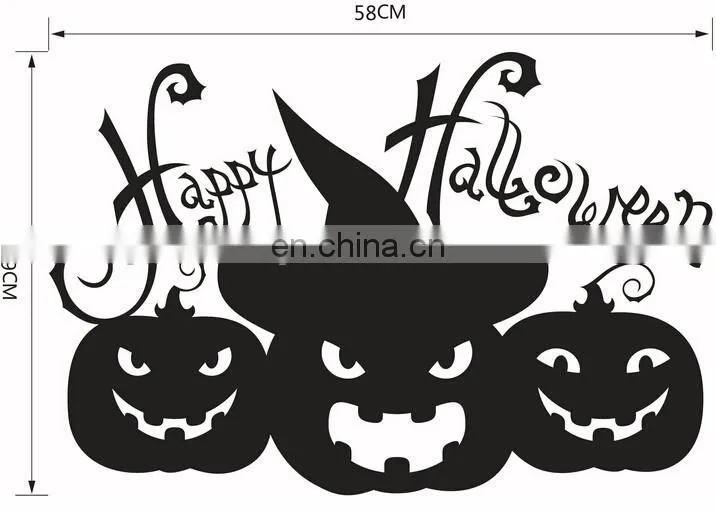 Halloween Theme Pumpkin Window/Wall Sticker Halloween Decoration Home Decoration