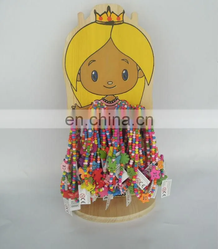 fashion jewelry animal pandent wood necklace for children