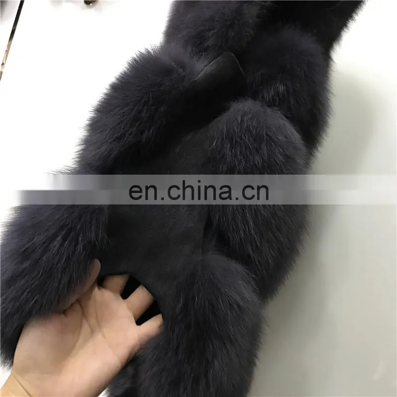 2017 Women Fox Fur Vest Winter Long Vest Real Fur Coat Vest Price Waistcoat