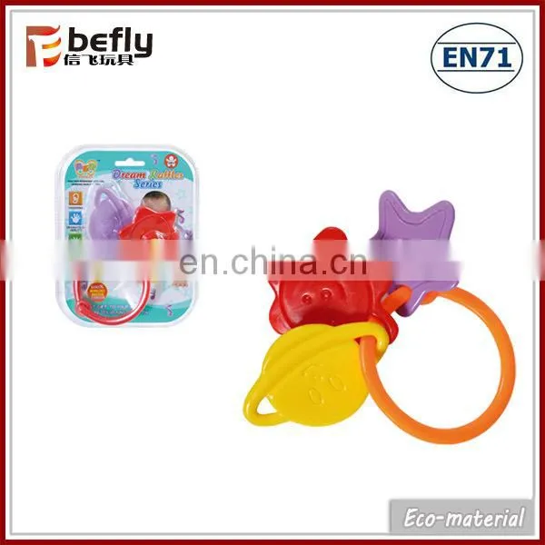 Red cartoon plastic fish toy wrist rattle for baby