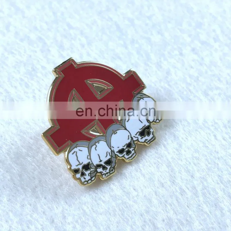 custom hard enamel pin star shaped metal badge lapel pin badge