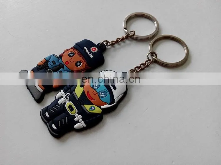 Flexible soft PVC keychain custom promotional gift keychain