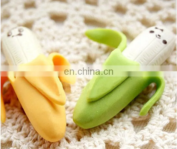 Cute Funny Novelty Banana Style Pencil Eraser Rubber Stationery Kid Gift Toy