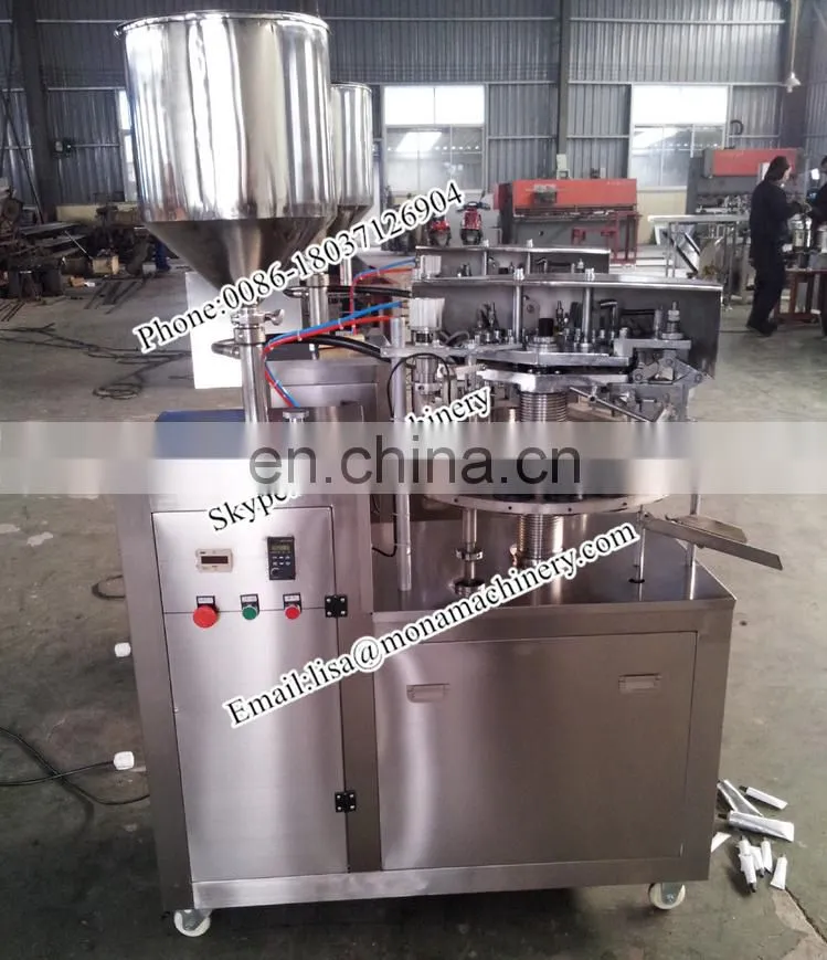 Automatic Plastic Toothpaste, Cleansing Milks Tube Filling and Sealing Machine with CE Certificate