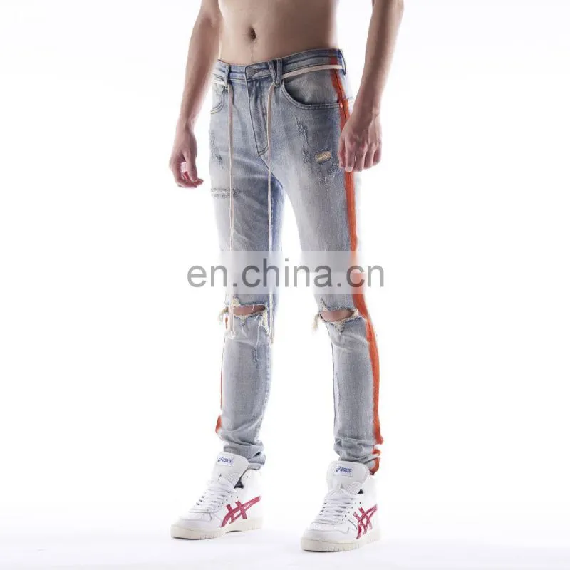 DiZNEW MANUFACTURES OF CHEAP SIDE PRINTING TRACK CLOTHES MEN JEANS