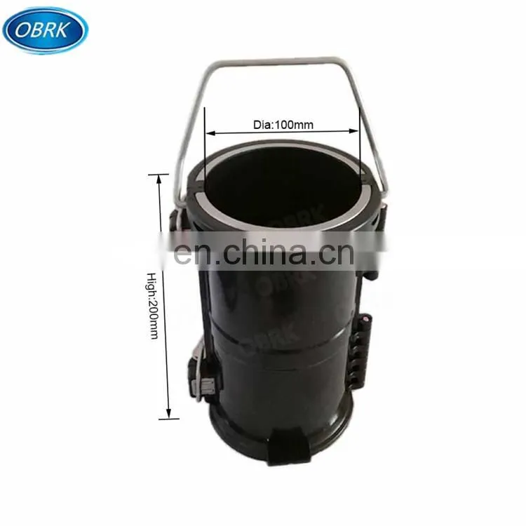 Black Detachable Cylinder Concrete Test Mould With Base/Plastic Concrete Cube Mould
