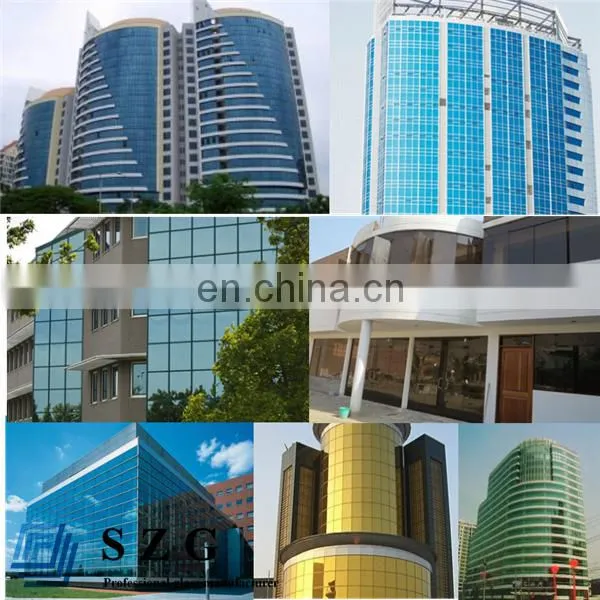 Best quality 4mm 5mm 6mm grey bronze blue green reflective glass supplier
