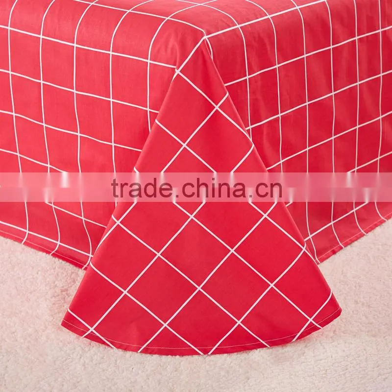 Wholesale price 100%cotton red palid print flat sheet Chinese bedding wholesale children's bedding sets