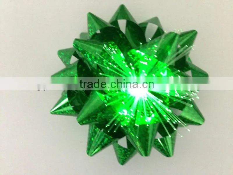 Glitter Star Bow with LED Lights and Stick for Table Decoration/Birthday party decoration lighted star bow