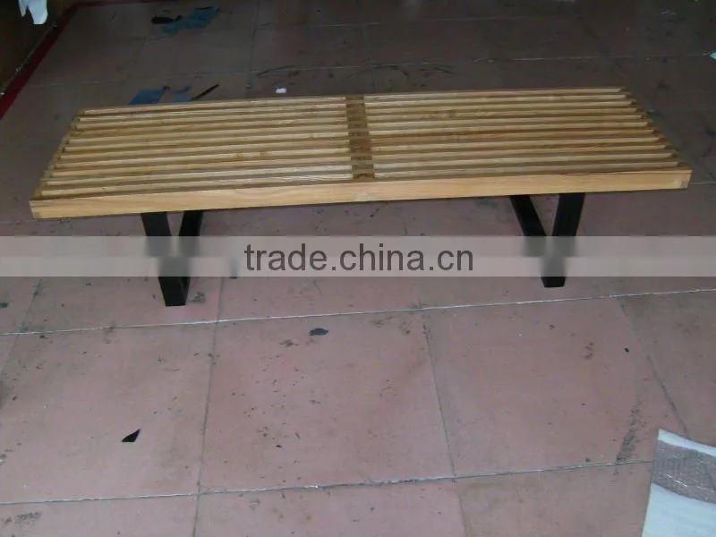 outdoor wood bench