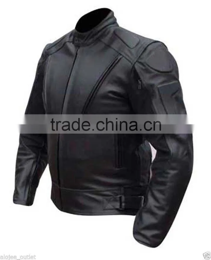 Motorbike Black leather jackets Motorbike Racing biker wear