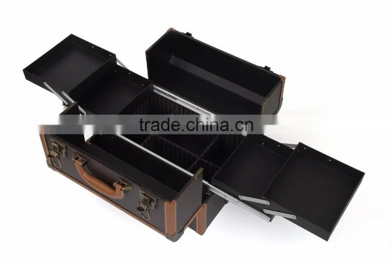 PVC professional beauty case cosmetic case with mirror