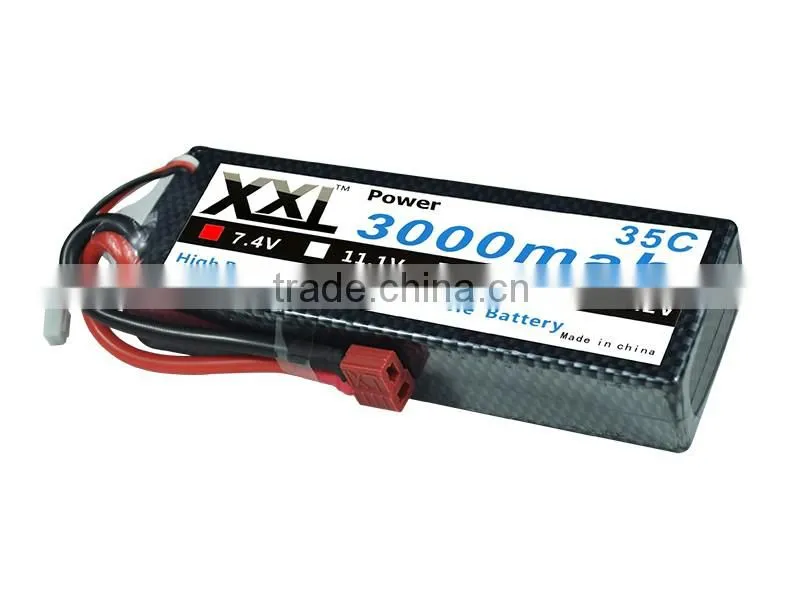 High-Rate Battery 3000mAh 7.4V for airplane and boat models