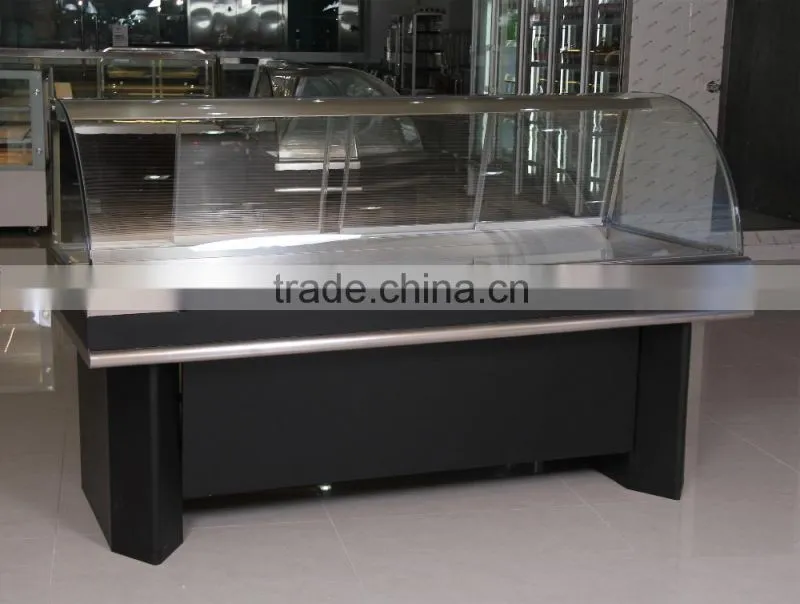APEX sliding glass door display cabinet for food